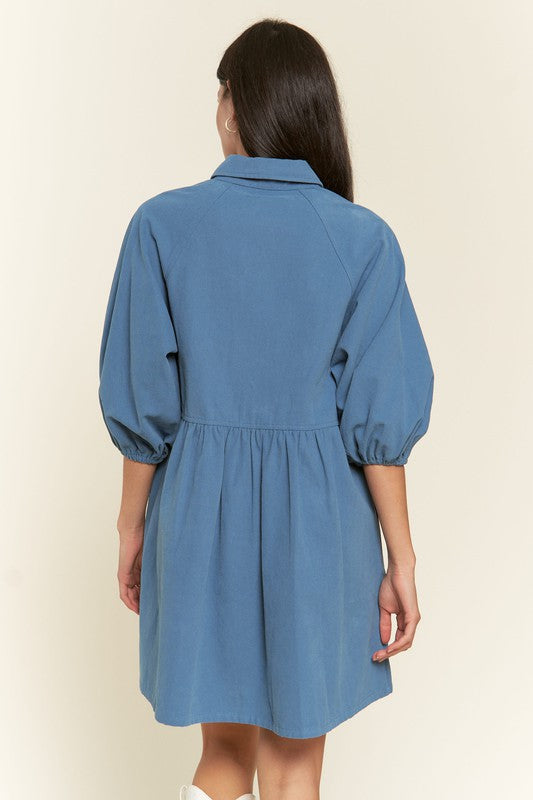 Washed denim style dress - The Beaucoup Home