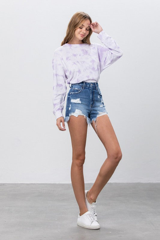 High Rise Denim Shorts - The Beaucoup Home