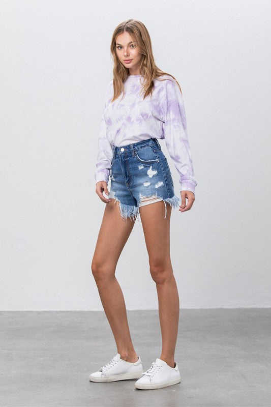 High Rise Denim Shorts - The Beaucoup Home