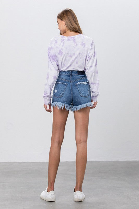 High Rise Denim Shorts - The Beaucoup Home