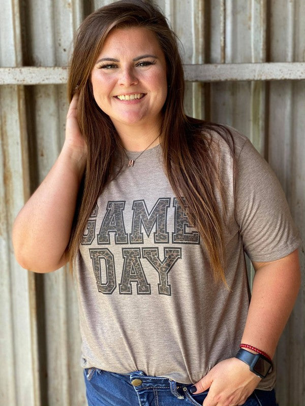 Game Day Leopard Tee - Full Size - The Beaucoup Home