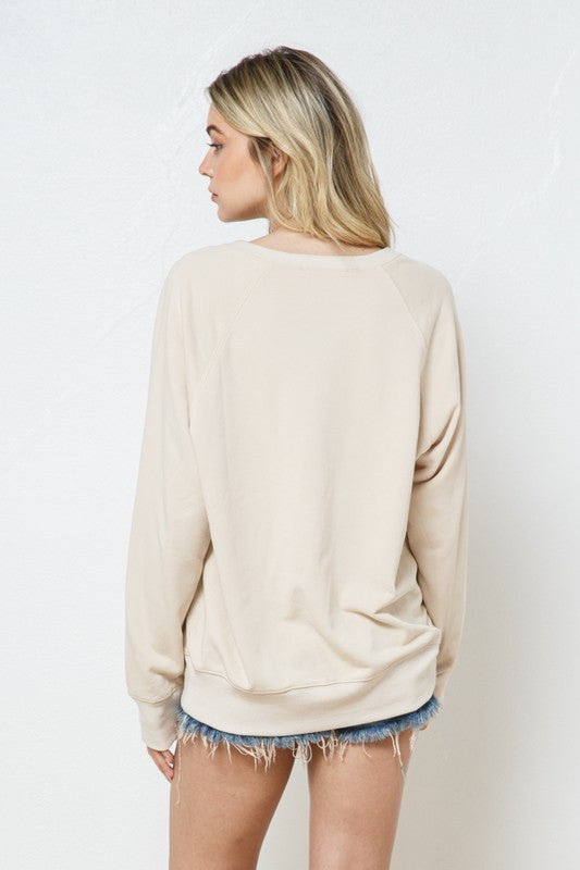 French Terry Graphic Sweatshirt - The Beaucoup Home