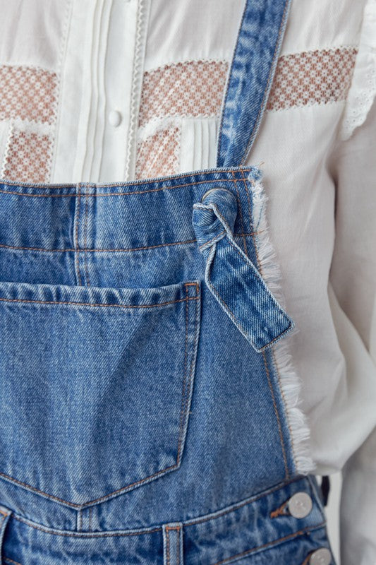 Frayed Overall Romper - The Beaucoup Home