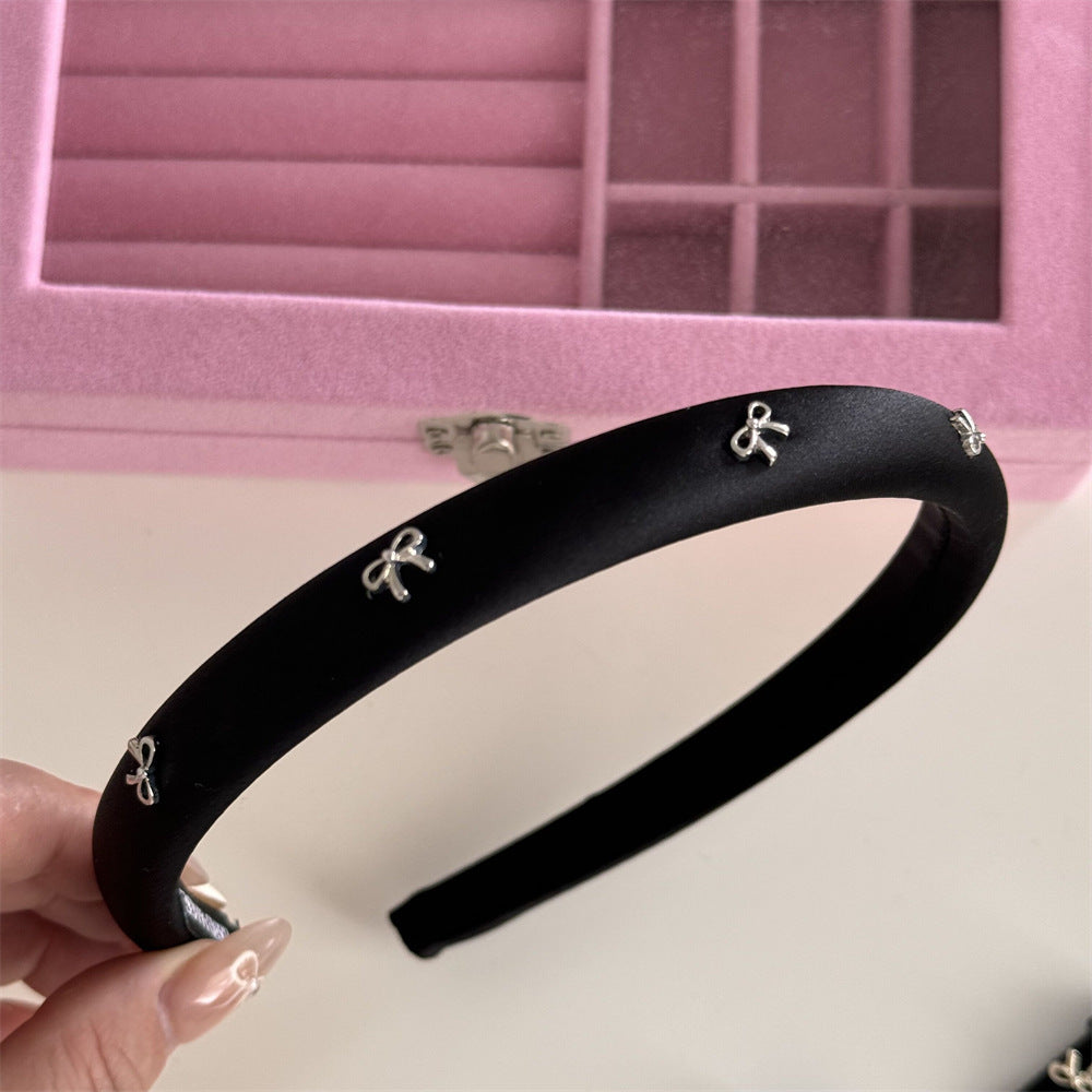 Shiny Bow Trim Headband