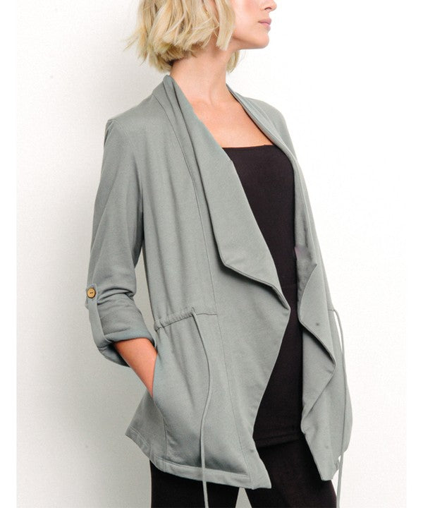 Open Front Hemp & Cotton Jacket - The Beaucoup Home