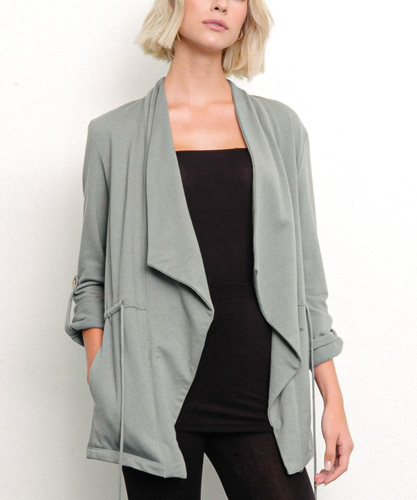 Open Front Hemp & Cotton Jacket - The Beaucoup Home