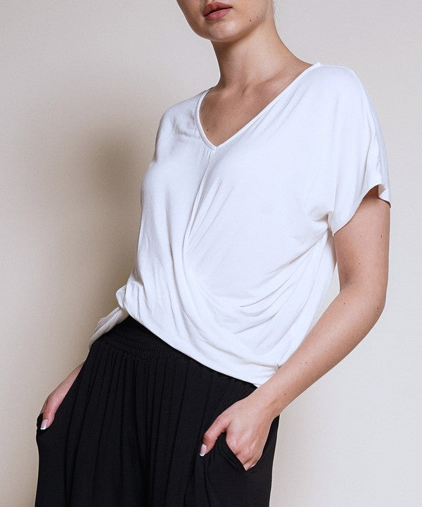 Twist Front Bamboo Dolman Top - The Beaucoup Home