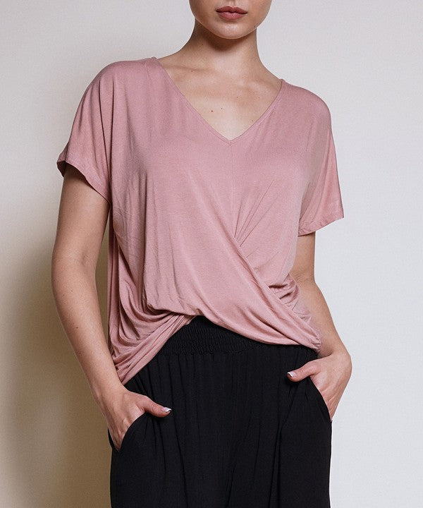 Twist Front Bamboo Dolman Top - The Beaucoup Home