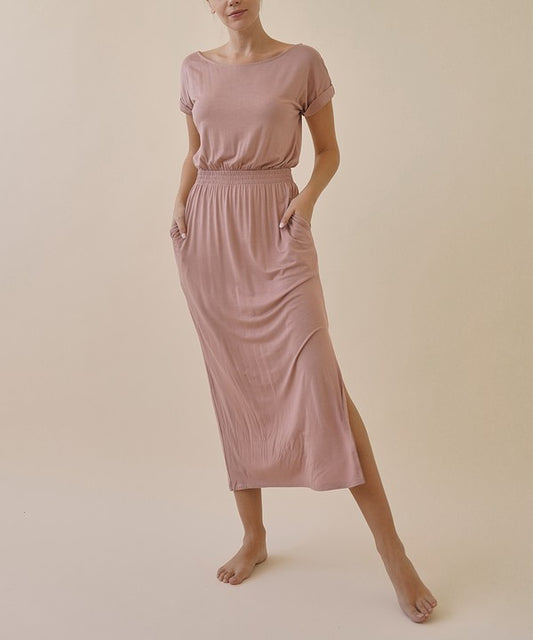 Casual Maxi Bamboo Dress with Pockets - The Beaucoup Home