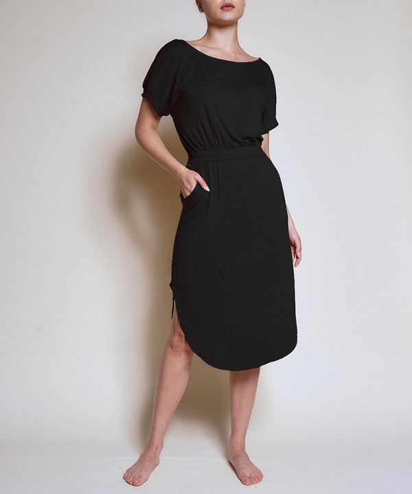 Puff Sleeve Tulip Shape Dress - The Beaucoup Home