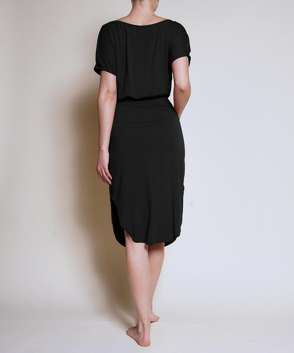 Puff Sleeve Tulip Shape Dress - The Beaucoup Home