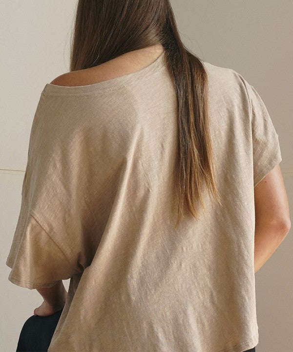 POCKET OVERSIZE CROP T-SHIRT - The Beaucoup Home