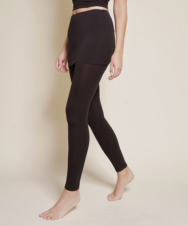 Pre-Washed Bamboo One Piece Skirted Legging - The Beaucoup Home