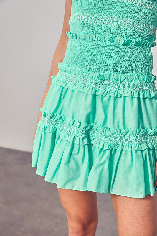 Jade Tiered Ruffle Skirt - The Beaucoup Home