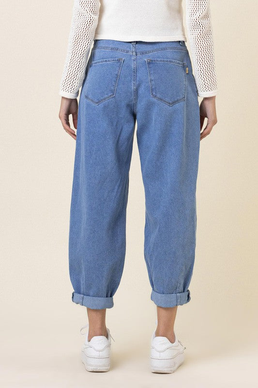 Slouchy High Waisted Jeans - The Beaucoup Home