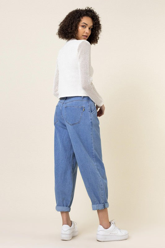 Slouchy High Waisted Jeans - The Beaucoup Home