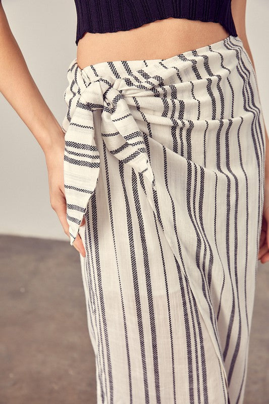 Stripe Overlap Skort - The Beaucoup Home