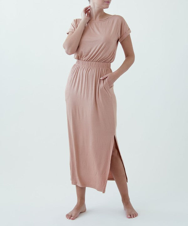 Casual Maxi Bamboo Dress with Pockets - The Beaucoup Home