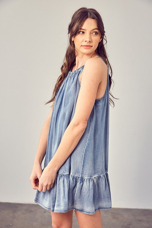 Shirred Halter Neck Dress - The Beaucoup Home