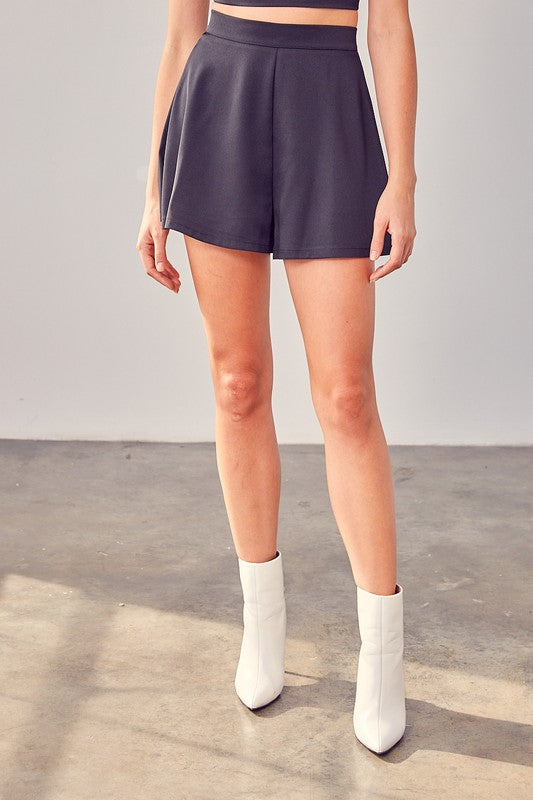 Black Flare Shorts - The Beaucoup Home