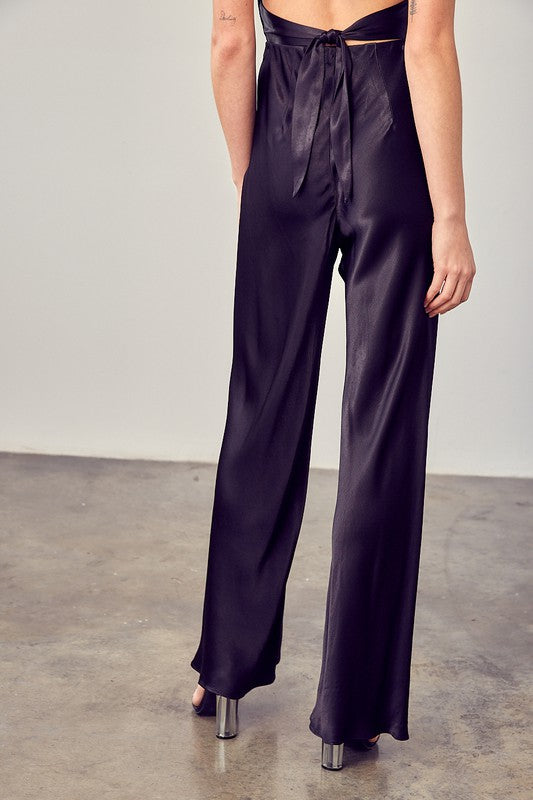 Satin Flared Pants - The Beaucoup Home