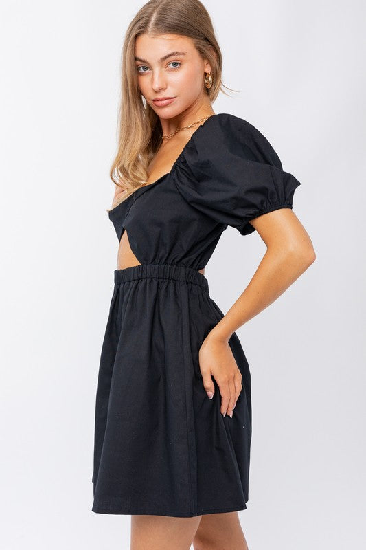 Half Sleeve Twisted Front Dress - The Beaucoup Home