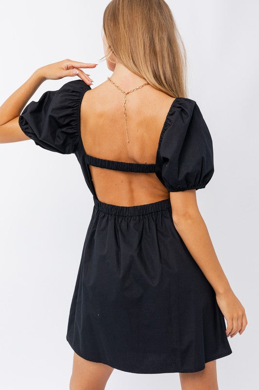 Half Sleeve Twisted Front Dress - The Beaucoup Home