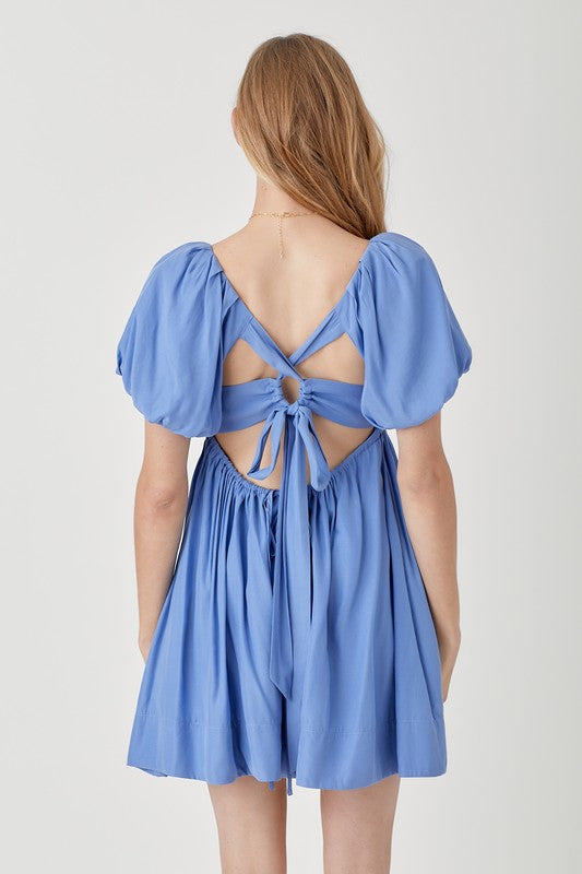 Pleated Front Criss Cross Back Strap Dress - The Beaucoup Home