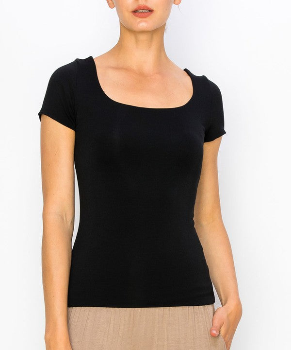 Double Layered Bamboo Cap Sleeve Top - The Beaucoup Home