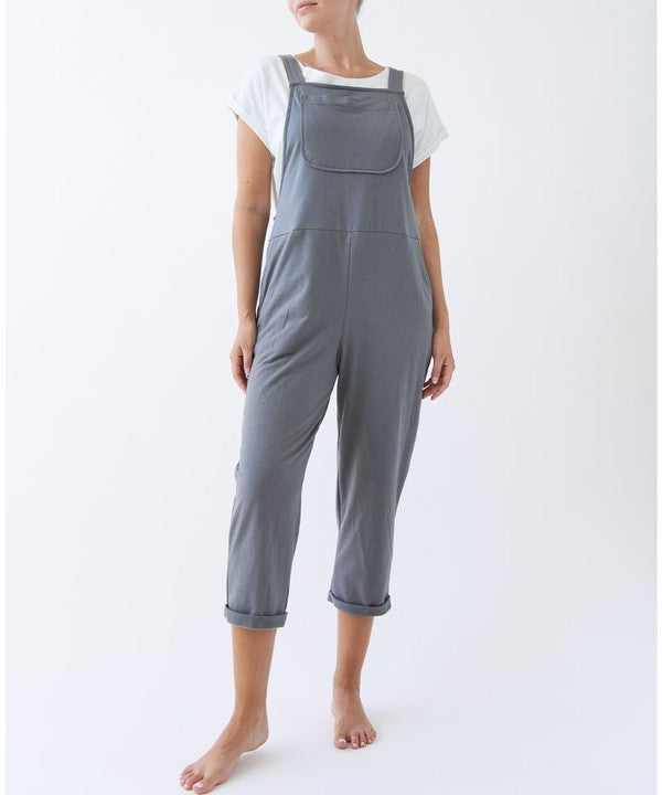 BRUSHED ORGANIC HEMP Relaxed Fit Overalls - The Beaucoup Home