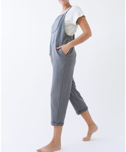 BRUSHED ORGANIC HEMP Relaxed Fit Overalls - The Beaucoup Home