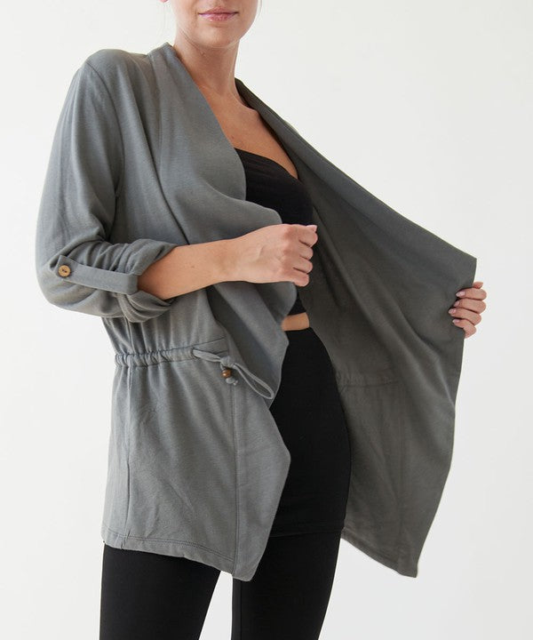 Open Front Hemp & Cotton Jacket - The Beaucoup Home