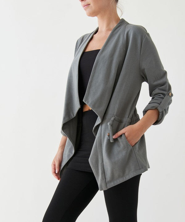 Open Front Hemp & Cotton Jacket - The Beaucoup Home