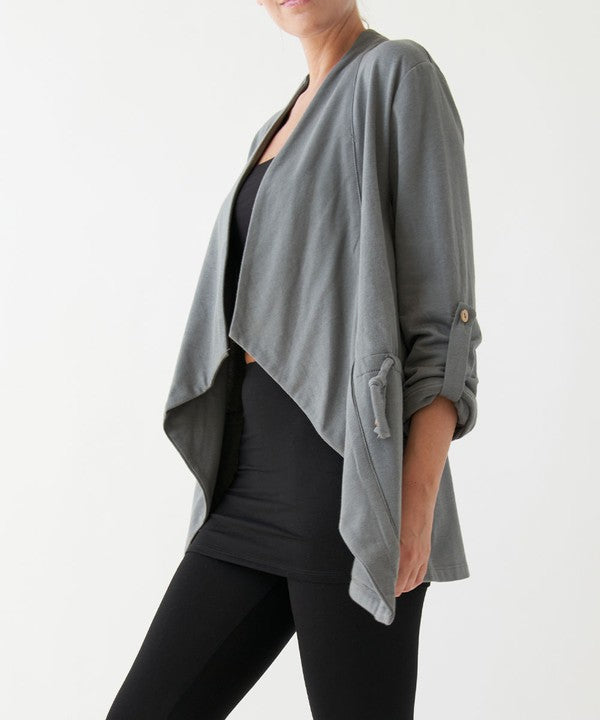 Open Front Hemp & Cotton Jacket - The Beaucoup Home