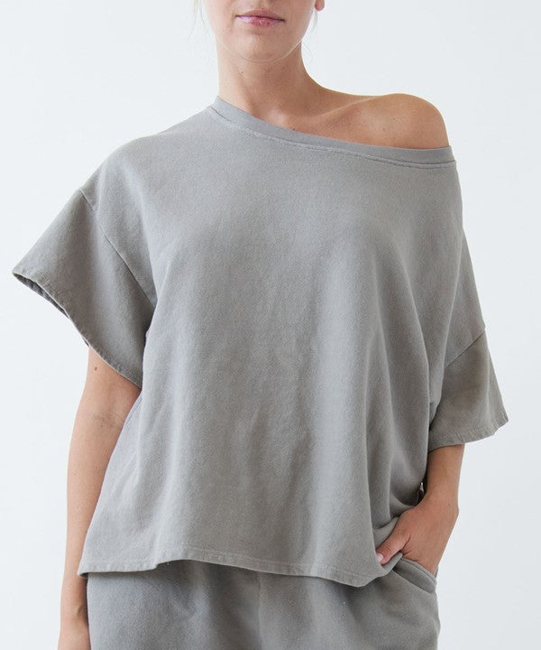 Oversized Dye Crop Top - The Beaucoup Home