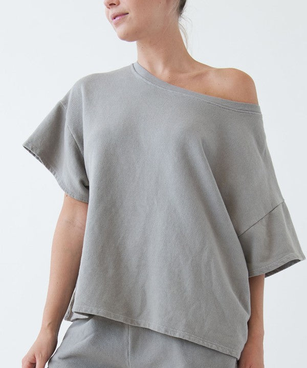 Oversized Dye Crop Top - The Beaucoup Home