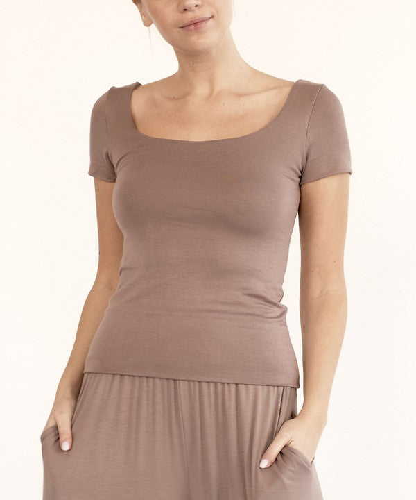 Double Layered Bamboo Cap Sleeve Top - The Beaucoup Home