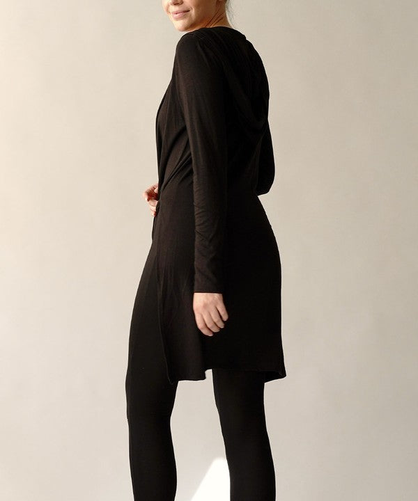 Slim Bamboo Cardigan with Hoodie - The Beaucoup Home