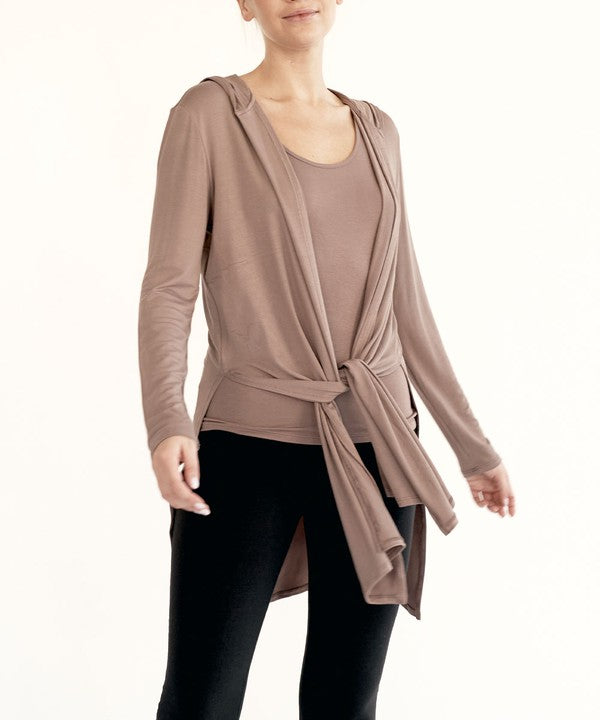 Slim Bamboo Cardigan with Hoodie - The Beaucoup Home