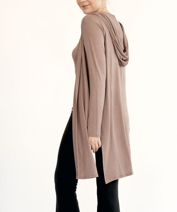 Slim Bamboo Cardigan with Hoodie - The Beaucoup Home