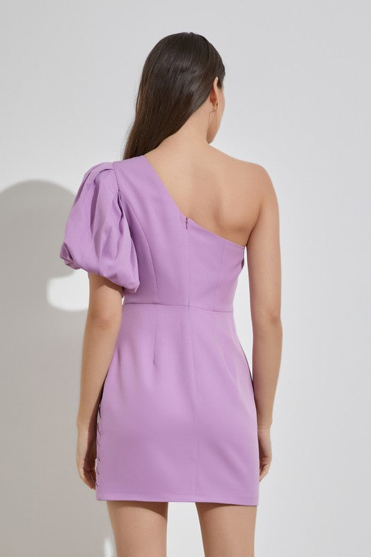 One Shoulder Ruffle Dress - The Beaucoup Home