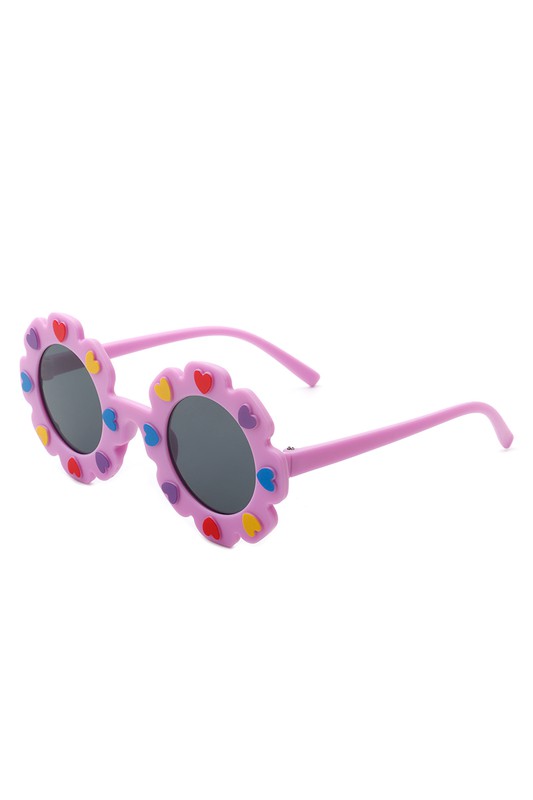 Children Junior Round Circle Heart Sunglasses - The Beaucoup Home