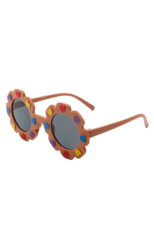 Children Junior Round Circle Heart Sunglasses - The Beaucoup Home