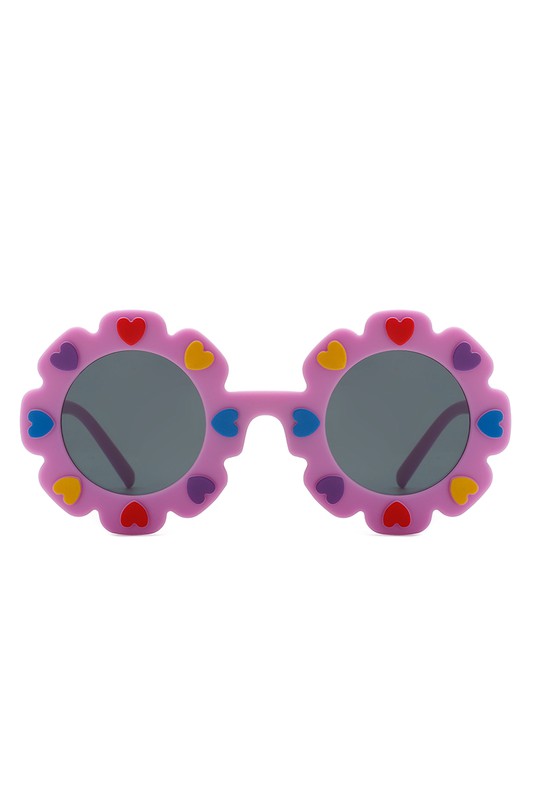 Children Junior Round Circle Heart Sunglasses - The Beaucoup Home