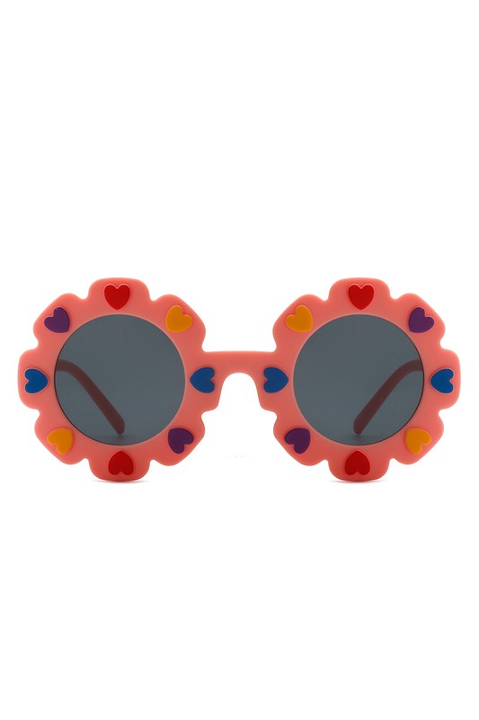 Children Junior Round Circle Heart Sunglasses - The Beaucoup Home