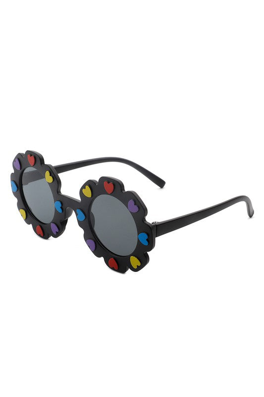 Children Junior Round Circle Heart Sunglasses - The Beaucoup Home