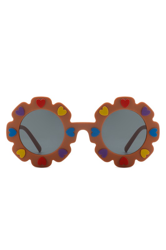 Children Junior Round Circle Heart Sunglasses - The Beaucoup Home