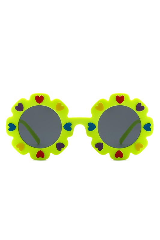 Children Junior Round Circle Heart Sunglasses - The Beaucoup Home