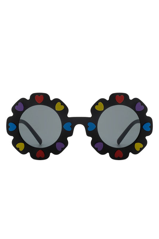 Children Junior Round Circle Heart Sunglasses - The Beaucoup Home