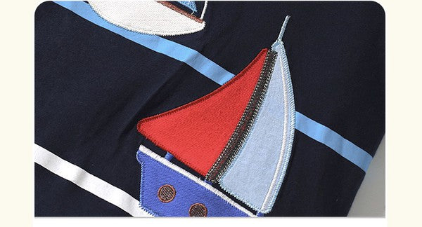 Boy’s Nautical Sail Boats Short Set - The Beaucoup Home